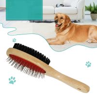 Double Sided Pet Grooming Brush Groomer Cat Dog Hair Fur Bristle Soft Brush Comb R9JC