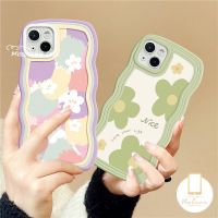 MissConnie เคส OPPO A96 A95 A17 A57 A54 A77 A16K A52 A16 A55 A17K A76 A16s A78 A1k A12 A74 A3s 8Z A53 A7 A5s A77s A15 A5 A9 Reno 8 7 6 7Z สดนิ่มลายดอกไม้เคสขอบลอน Tpu