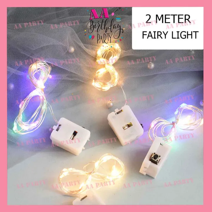 AA BIRTHDAY PARTY 1/2/3 Meter Warm Yellow LED Fairy Light Battery