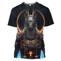 Anubis, อียิปต์โบราณตายลายเสื้อยืดแฟชั่นฤดูร้อนสบาย ๆ Street Wear พิมพ์ 3D ด่วนแห้งเสื้อยืดด้านบน XS-5XL