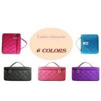 tr1 Shop Korean-style rhombus cosmetic bag quilted ladies portable small mirror embroidered plaid storage luggage