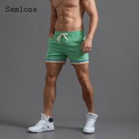 Mens Casual Shorts Sexy Drawstring Short Pants 2023 New Patchwork Ultrashorts Stand Pocket Fashion Beach Shorts Male Clothing