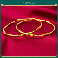 ASIX GOLD สร้อยข้อมือบิดผู้หญิงทอง 24K 999 ไม่เปลี่ยนเป็นสีดำหรือซีดจางเมื่อสัมผัสกับน้ำ