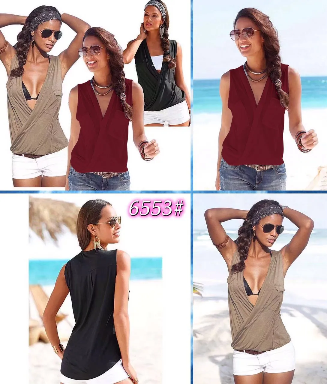 sleeveless cotton tops for summer