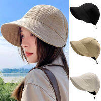 Topi Bucket หมวกบังแดดฤดูร้อนของผู้หญิง