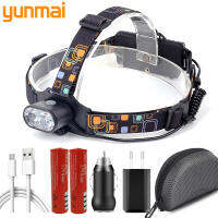 2021High - Low Strobe XM-L T6 Headlamp Headlight Flashlight Torch 18650 Battery Led Bulbs Camping Cycling 3 Modes