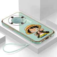 เคส Honor X9a Case Luffy ลักชัวรี่ 6D ซอฟท์ซิลิโคนกรอบสี่เหลี่ยมชายนี่ฟูลแบ็คปก