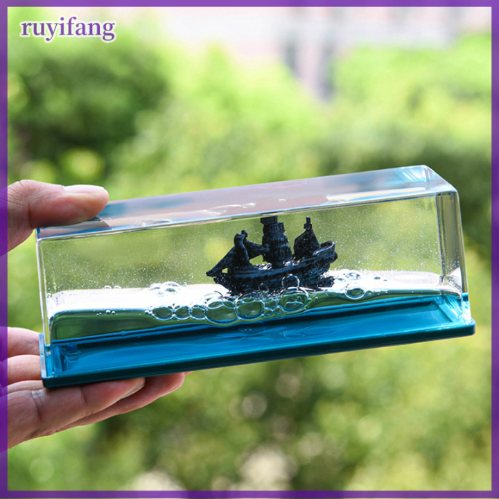 ruyifang-เรือสำราญสุดสร้างสรรค์ของตกแต่งรูปนาฬิกาทรายขวดน้ำดริฟท์เรือสุดสร้างสรรค์เครื่องประดับทะเล