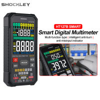 Shockley HT127B มัลติมิเตอร์แบบดิจิทัลแอลซีดีแบบชาร์จไฟได้6000จำนวนหมวกโวลต์มิเตอร์แบบพกพาเครื่องทดสอบแรงดันไฟฟ้าเช็คสด