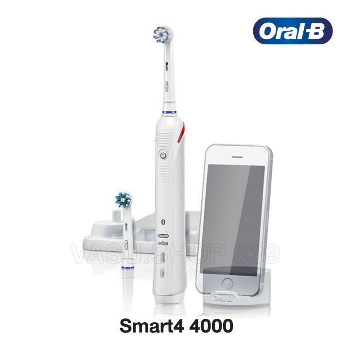 oral-b-ออรัลบี-แปรงสีฟันไฟฟ้า-สมาร์ตซีรี่ย์-4-4000-electric-power-toothbrush-smart4-4000-หัวแปรง-2-ชิ้น