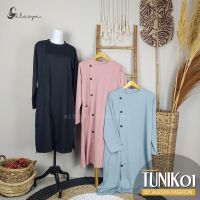 เสื้อทูนิค แขนยาว ผ้าถัก เรียบง่าย สไตล์เกาหลี โดย ALESYAHIJAB ALL SIZE - Tunic Rib เสื้อเชิ้ตแขนยาว แบบเรียบ เสื้อเกาหลี