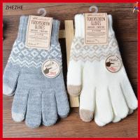 ZHEZHE Winter Warm IPad Phone Wool Knitted Touch Screen Fashion Gloves Mittens