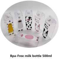 【CC】✺  500ml Plastic Bottles TEA Kettle Outdoor Juice COW MILK Cartoon Bottle