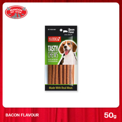 [MANOON] SLEEKY Tasty Chews-Stick Bacon Flavour  รสเบคอน 50 กรัม