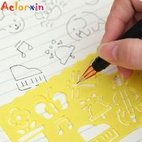 4Pcs/Lot Baby Drawing DIY Picture Plastic Template Stencils Rulers Kids Painting Tool Toys  Creativity Art Gift Kids Craft Toys Rulers  Stencils