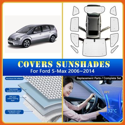 ∈✁ Car Full Coverage Sunshades For Ford S-Max Smax S max MK1 2006 2014 Sun Protection Sunscreen Window Sunshades Covers Accessories