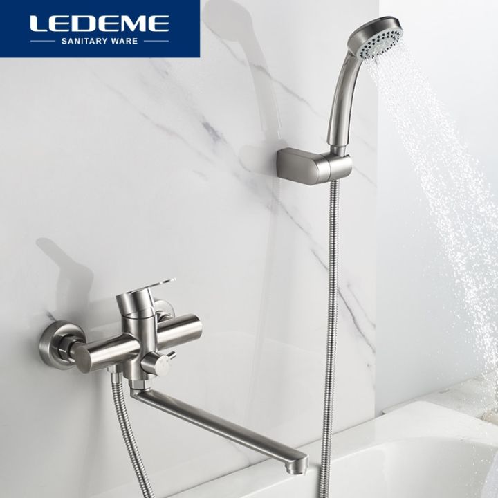 ledeme-ชุดก๊อกน้ำฝักบัวอาบน้ำก๊อกอ่างอาบน้ำน้ำผสมเครนแตะพร้อม-l72203ก๊อกห้องน้ำฝักบัวมือสแตนเลส-2023-f073918680