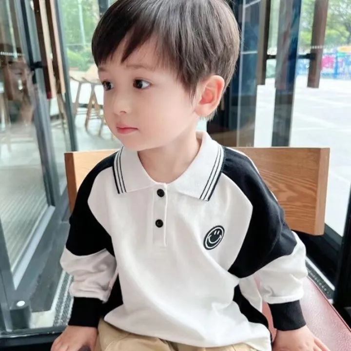 Boys Long-sleeved Polo Shirt School Style Autumn New Children Tops Chic and Stylish T-shirt | Lazada PH Boys Long-sleeved Polo Shirt School Style Autumn New Children Tops Chic and Stylish T-shirt | Lazada PH