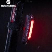 ROCKBROS ไฟจักรยานกันน้ำจักรยานไฟท้าย LED USB สามารถเติมเงินได้ความปลอดภัยกลับแสงขี่เตือนอานจักรยานไฟท้าย