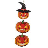 Pumpkin Sign Wooden Ornaments for Halloween Tree Decoration Orange Pumpkin Decoration with Rope Halloween DIY Crafts for Yard Door Wall Party Window fine