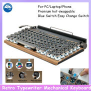 Detest Bàn Phím Cơ Máy Đánh Chữ Retro Bàn Phím Bluetooth Không Dây Bàn