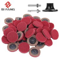 ✇♘ 30pcs 2inch Roll Lock Surface Sanding Discs Pad Polishing Sandpaper For Woodworking Metal Rotary Tools