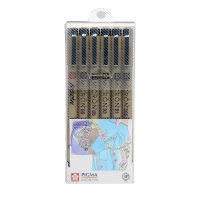SAKURA PIGMA MICRON Pen Set 6 Pcs Drawing Marker Pens With Brush Manga XSDK-6P Japan