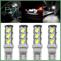 มอเตอร์ PETI 4ชิ้น/เซ็ตสีขาว5630 13SMD หลอดไฟ12V COB ป้ายทะเบียนรถหลอดไฟอ่านหนังสือไฟ LED รถยนต์ T10แผนที่โดม W5W