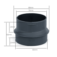 2ชิ้น75มิลลิเมตรถึง80มิลลิเมตรที่จอดรถเครื่องทำน้ำอุ่นท่อลดเชื่อมต่อเครื่องทำอากาศท่อลดอะแดปเตอร์แปลงสำหรับ Eberspacher