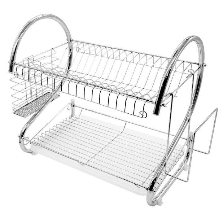 2 Layer Stainless Dish Drainer Rack Lazada PH