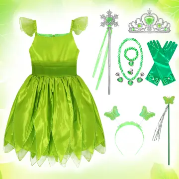 Girls Tinker Bell Costume Halloween Costume For Kids Green