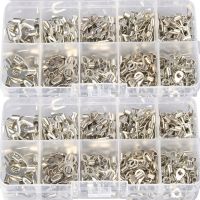 ✚◆ 320Pcs Non-Insulated Ring Fork U-type Brass Terminals Assortment Kit Cable Wire Connector Crimp Spade Terminals Assorted set