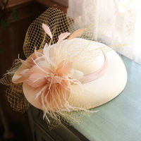 Women Large Brim Sinamay Fascinator Hat tail Wedding Party Church Headpiece Fashion Headwear Formal Flower Hair Accessories