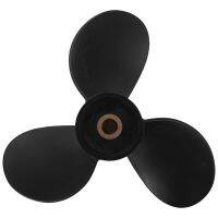 Outboard Propeller 6E0-45941-01-El 7 1/2X8-Ba for Yamaha 4Hp-6Hp Plastic Alloy 3 Blade Black 9 Spline Tooth