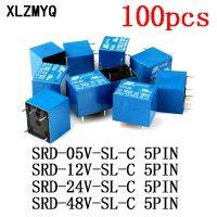 100pcs SRD 5V 12V 24V 48V SRD-05VDC-SL-C SRD-12VDC-SL-C SRD-24VDC-SL-C SRD-48VDC 5 Pin DC 5/12/24 V 10A 250VAC 5DIP Power Relays Electrical Circuitry