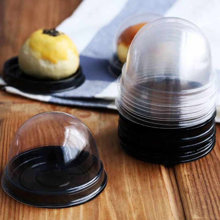 50Pcs Disposable Cake Box Transparent Lid Baking Accessories Moon