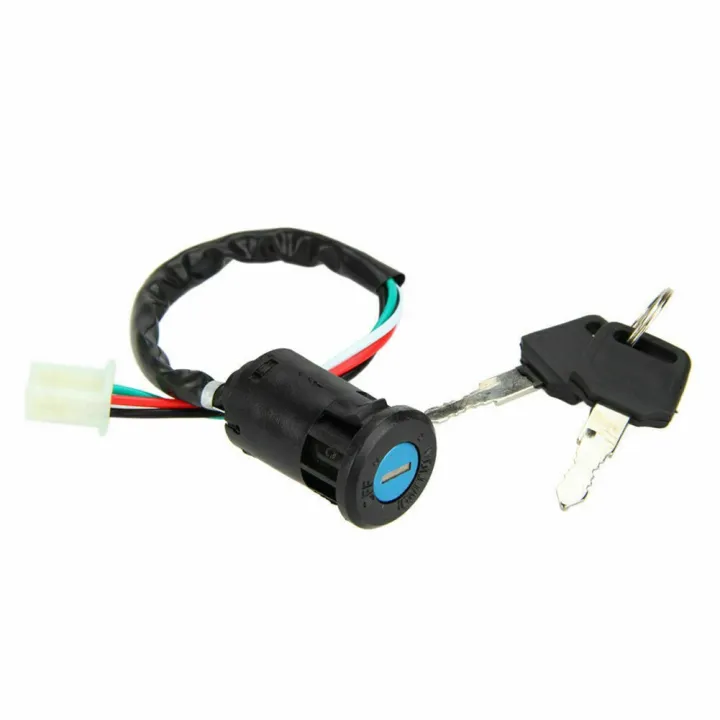 Universal Motorcycle Ignition Switch 4 Wire With 2Pcs Keys For 50 70 90