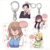 My Tiny Senpai Keychain Anime Keyring Acrylic Cute Cartoon Katase Shiori Shinozaki Takuma Bag Pendant Key Chain Gift