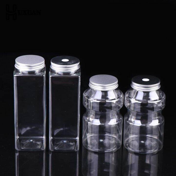 500ml-square-disposable-beverage-bottle-milk-tea-shop-plastic-yogurt-bottle-disposable-candy-jar-mason-jar-lids-storage-bottle