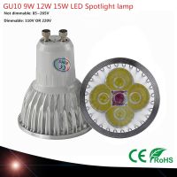 【✲High Quality✲】 sdis shop 1Pcs Gu10ฐาน9W 12W 15W Led ไฟสปอร์ตไลท์สีขาว/อุ่น/เย็นสีขาว Ac/110V 220V 230V สปอตไลท์ไฟ Led