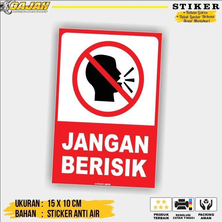 Stiker Jangan Berisik | Lazada Indonesia