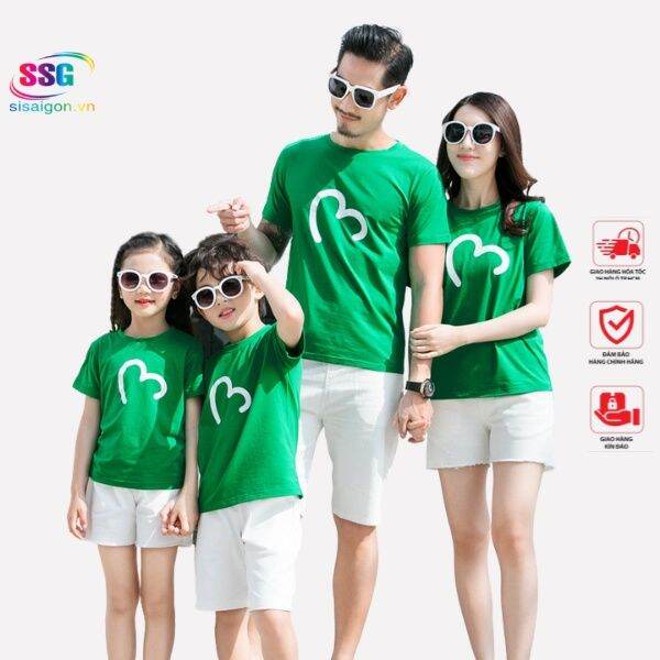 Áo Gia Đình, Đồng Phục Gia Đình Nhóm 3/4/5 Người Áo Thun Cotton Mềm Mịn Màu  Trắng Mặt Thoáng Mát - Trái Tim Khuyết | Lazada.Vn