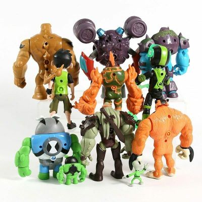 Figures Ben 10 Action Toy 11 Pcs Set Tennyson Four Arms Toppers Heatblast Cake