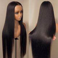 【jw】▽✶ Straight Frontal Human Hair Wigs 13x4 Front Glueless Preplucked 180 Density