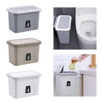 1PC Trash Garbage Bin Plastic Push Lid Kitchen Cabinet Door Hanging Rubbish Container Toilet Kitchen Bathroom Waste Storage Tool