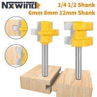 NXWIND 2PCS T&amp;G Bits ประกอบเราเตอร์บิตเครื่องตัดมิลลิ่งสําหรับงานไม้สําหรับโรงสีหน้าไม้