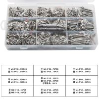 1132PCS Cross countersunk round head self-tapping set screw Flat head pan head self-tapping box screw 304 stainless steel Nails Screws  Fasteners