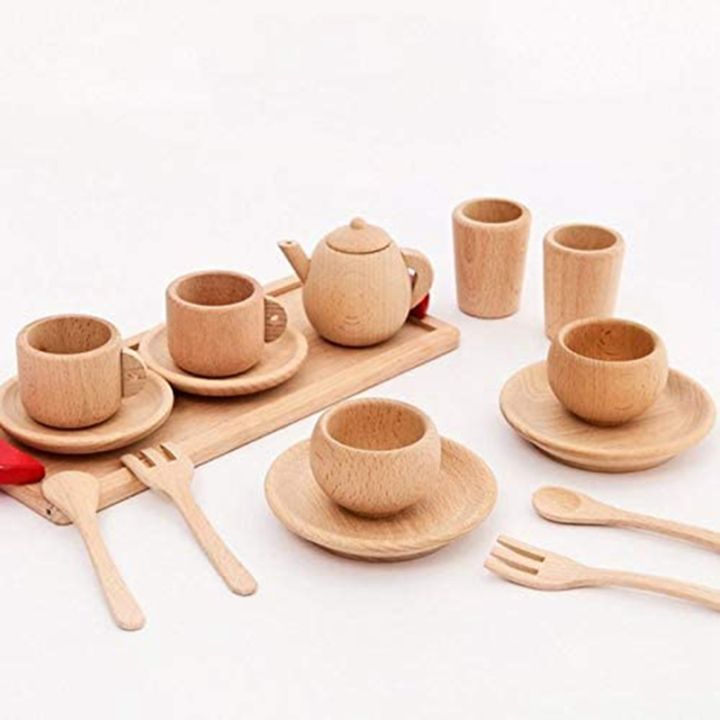 wooden-tableware-tools-tea-pot-tea-cup-teatime-party-play-toy-kids-simulation-play-house-kitchen-tableware-accessories