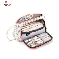 Thunlit กระเป๋าดินสอ กระเป๋าดินสอใหญ่ กระเป๋าถือ แบบพกพา กระเป๋าเครื่องเขียนสำหรับนักเรียน กระเป๋าเก็บของ สำหรับสำนักงาน