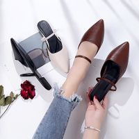 COD DSFEDTGETEER Korean New Women Sandals Half Slippers Pointed Korean Casual Shoes